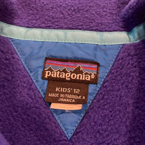 Patagonia Fleece Kids sz 12 Purple 2pc Outfit - Picture 4 of 14